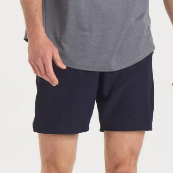 UNRL Stride Shorts 7.5 Inch Mens Size M Navy Blue Unlined Active Gym Train Run - Picture 1 of 7